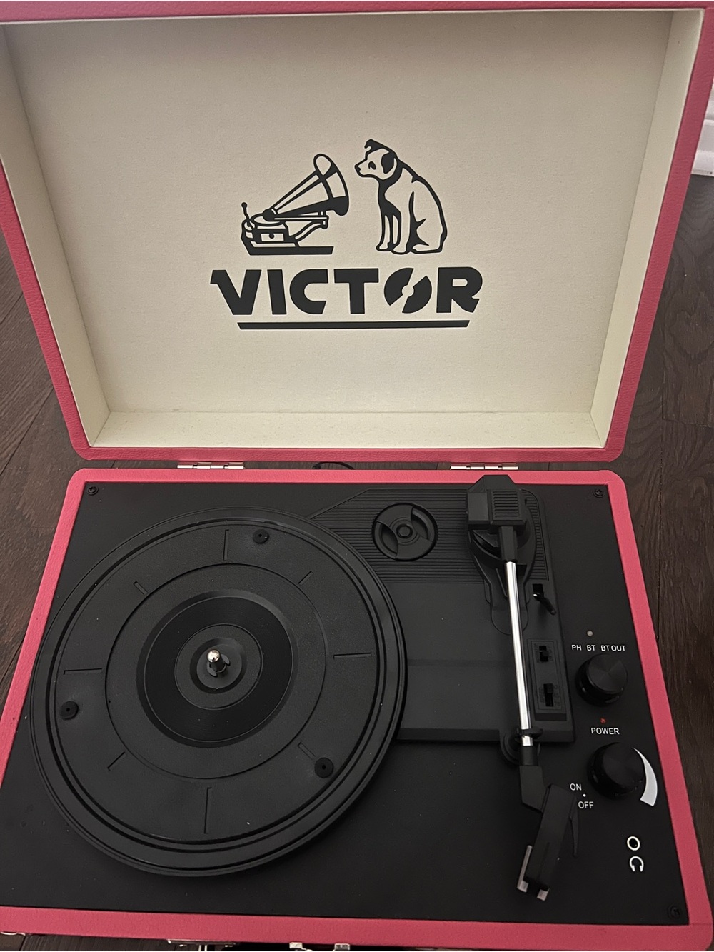Portable Pink Turntable Record Player - Bluetooth + Vinyl - Up for all offers!